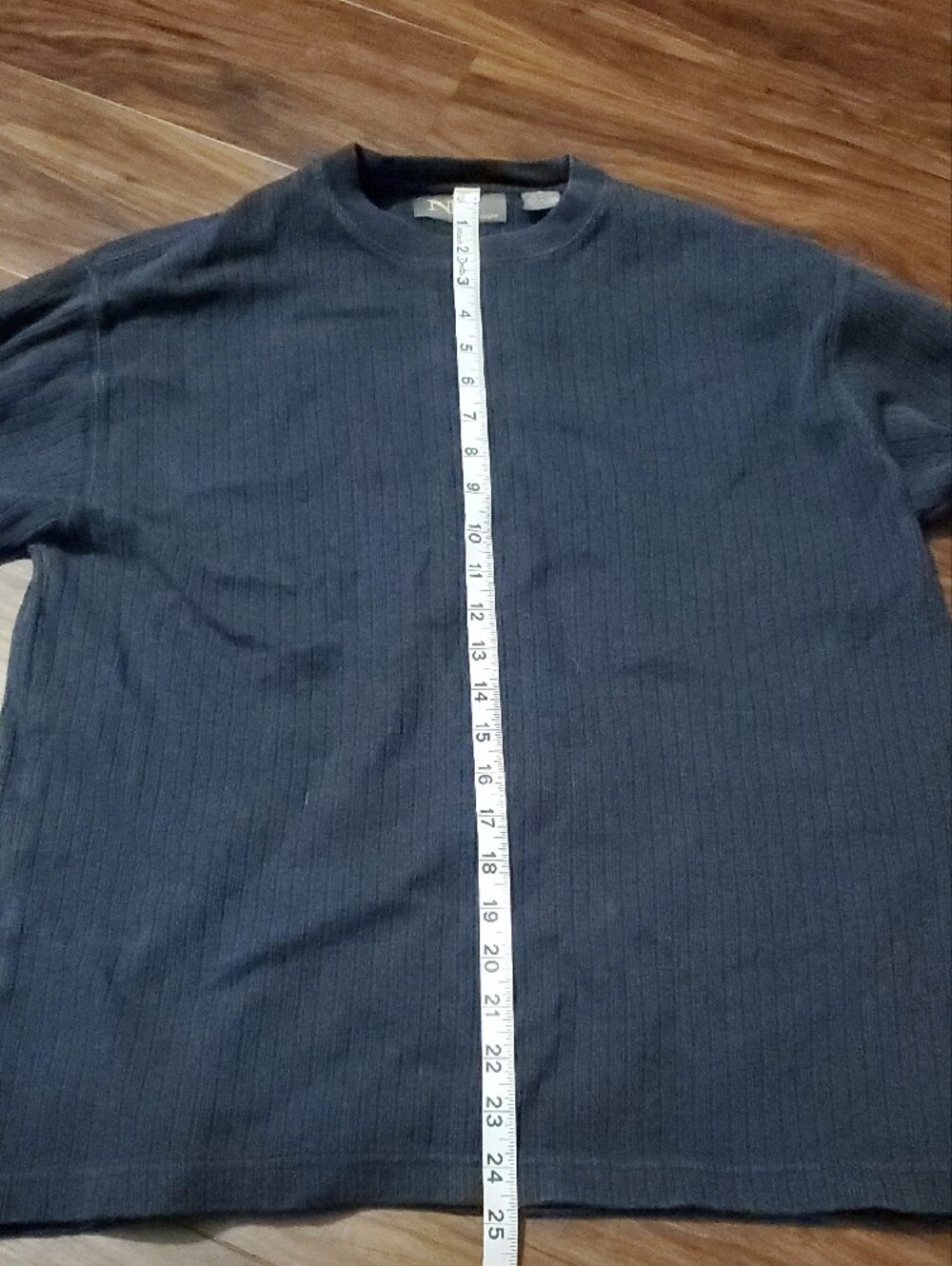 NATURAL LIFE Navy Ribbed Long Sleeve Top - Picture 5 of 6